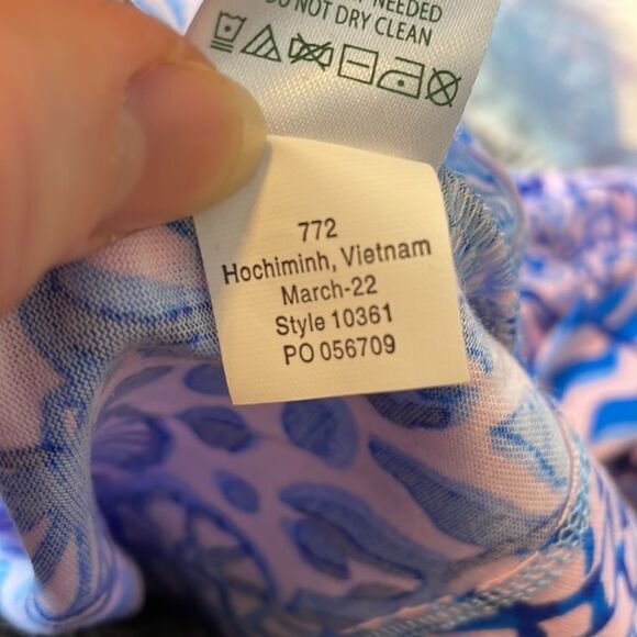 Lilly Pulitzer Haydn T-Shirt Dress Ocean Print L - Picture 9 of 10